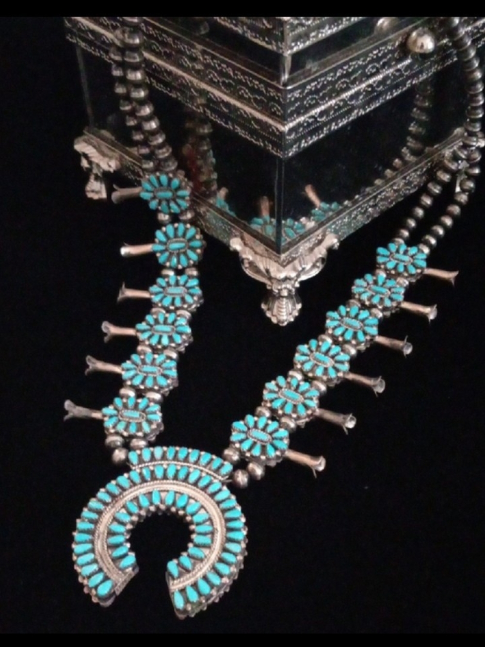 RARE Victor Moses Begay Navajo 925 Double Sided Coral/Turquoise Necklace